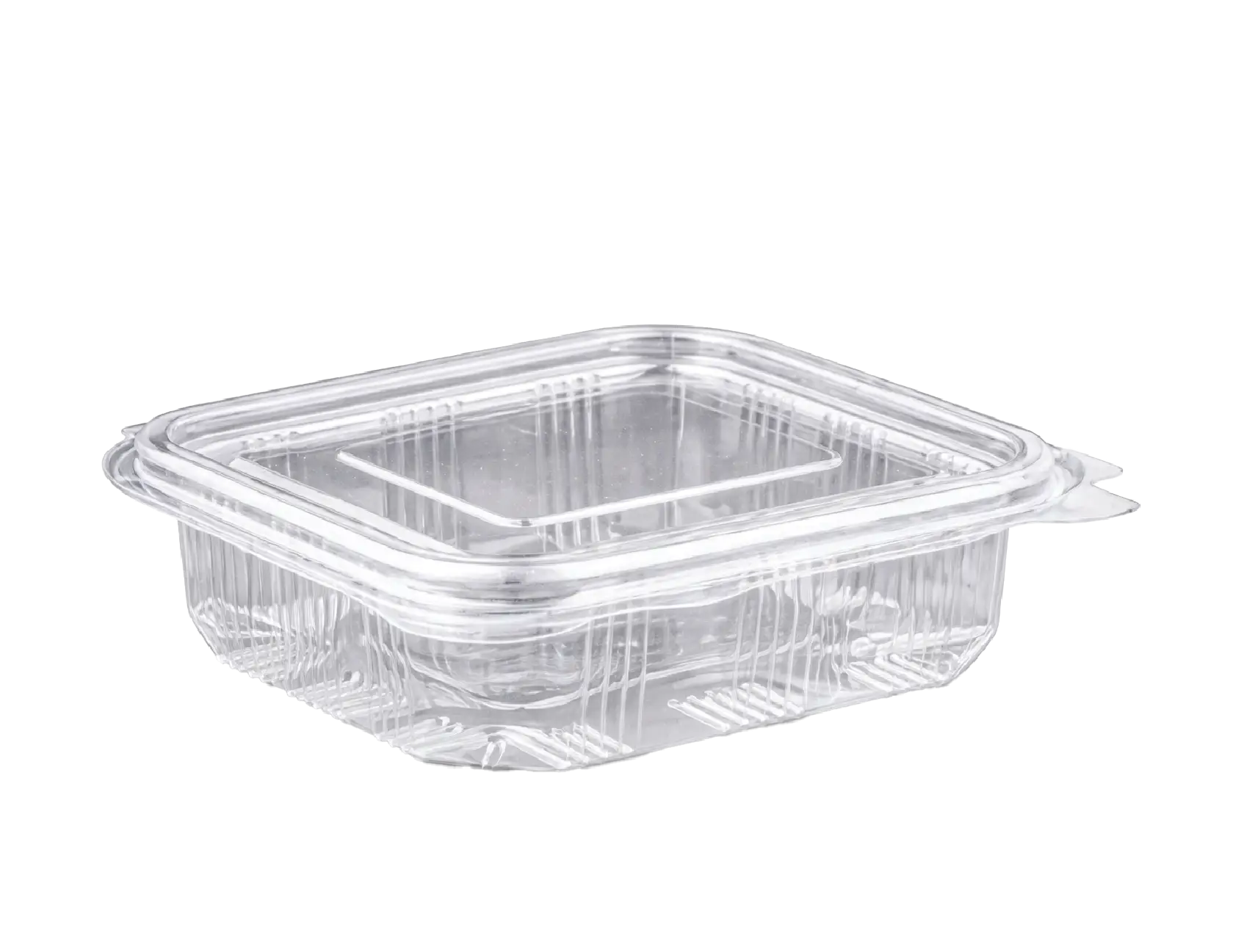 Flat Hinged Box 250 Flat Hinged PET Container 250 ml (127×115×50 mm) - Image 1