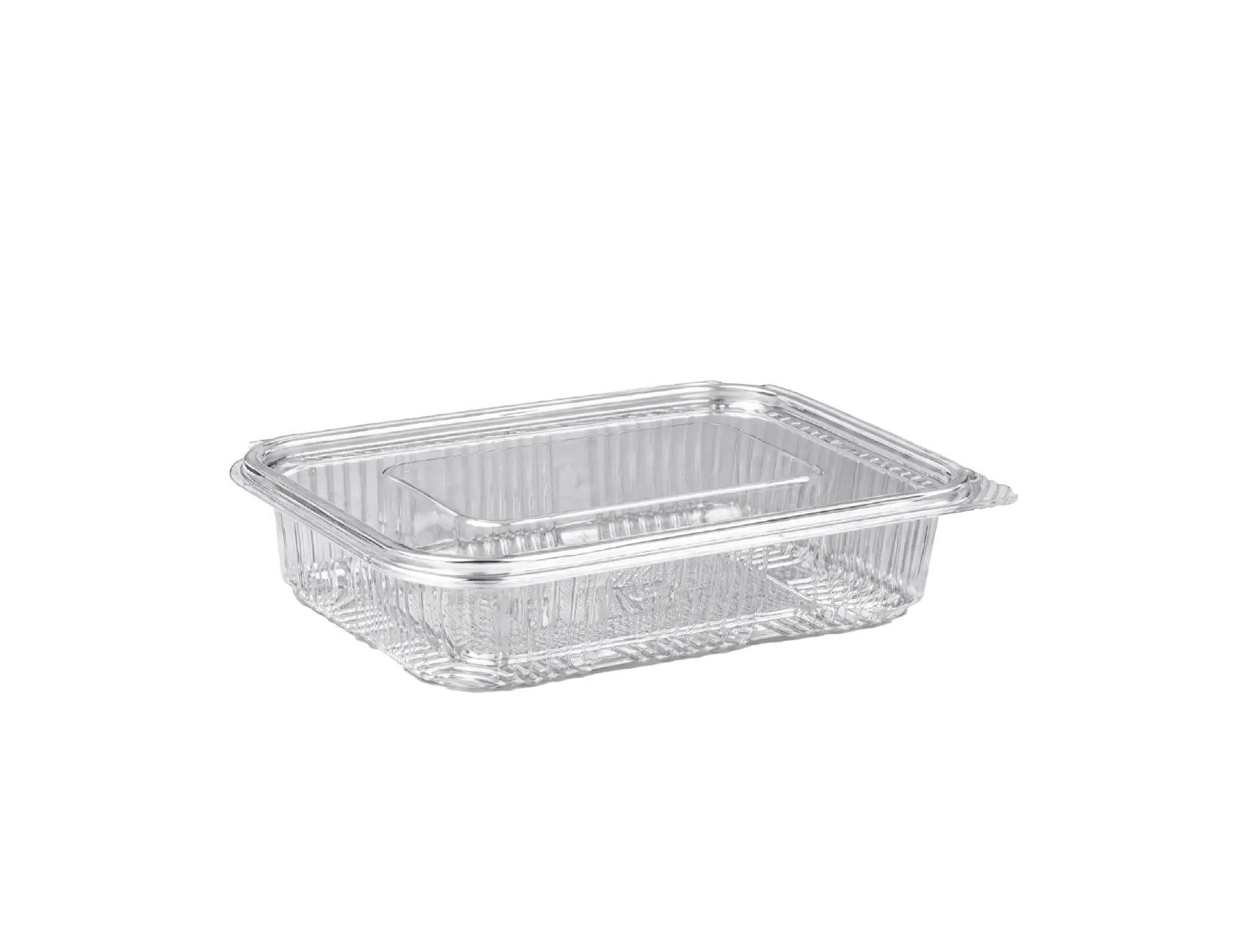 Flat Hinged Box 500 Flat Hinged PET Container 500 ml (127×115×63 mm) - Image 1